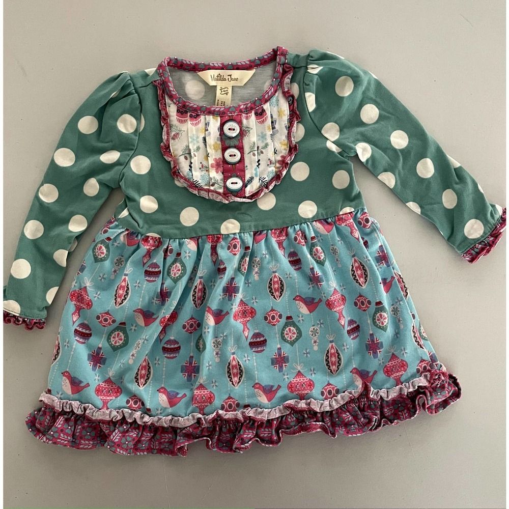 Girls MATILDA JANE Glass Ornament Dress Size 3-6 Months